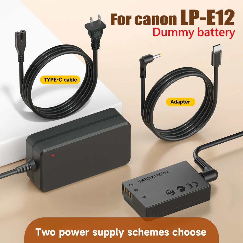 LP-E12 LP E12 LPE12 Ƴα ͸ DR-E12 DC Ŀ÷ USB Type-C/AC  , ĳ EOS M M2 M50 M10 M100 EOS 100D ī޶